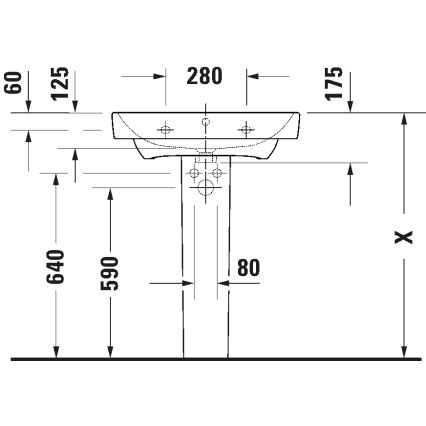 Duravit 23756500002 - Wandhängendes Waschbecken D-NEO 65x46 cm Keramik/glänzend weiß