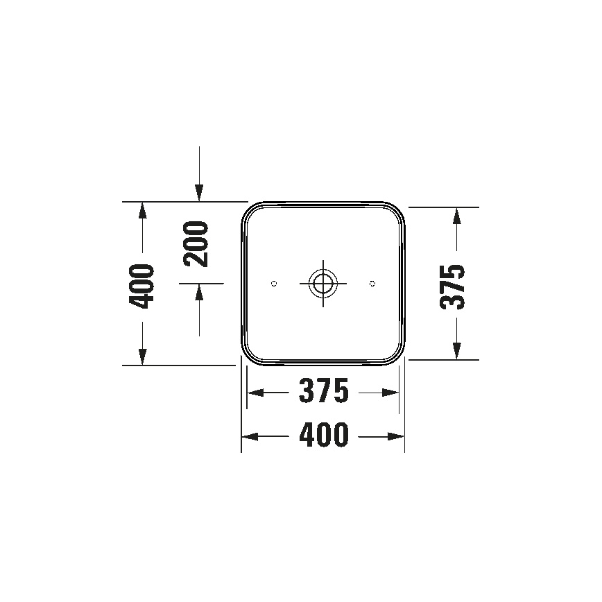 Duravit 2397400070 - Lavabo à poser D-NEO 40x40 cm céramique/blanc brillant
