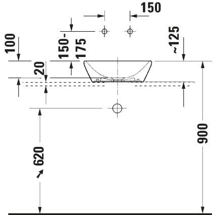 Duravit 2397400070 - Lavabo da appoggio D-NEO 40x40 cm ceramica/bianco lucido