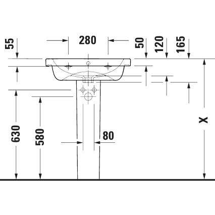 Duravit 23996000002 - Lavabo suspendu D-CODE 60x48 cm céramique/blanc brillant