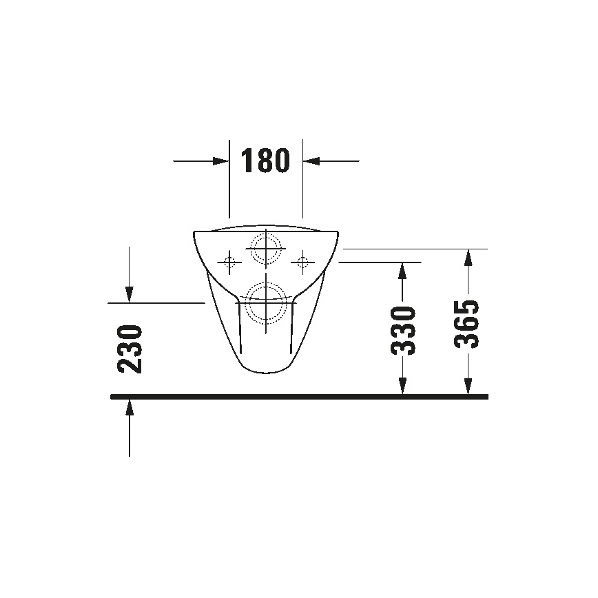 Duravit 25350900002 - WC suspendu D-CODE en céramique, blanc brillant