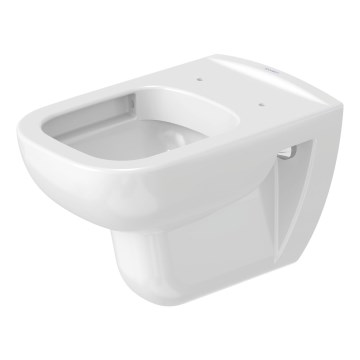 Duravit 25700920002 - Wandhängendes Rimless-WC D-CODE, Keramik, Hochglanzweiß