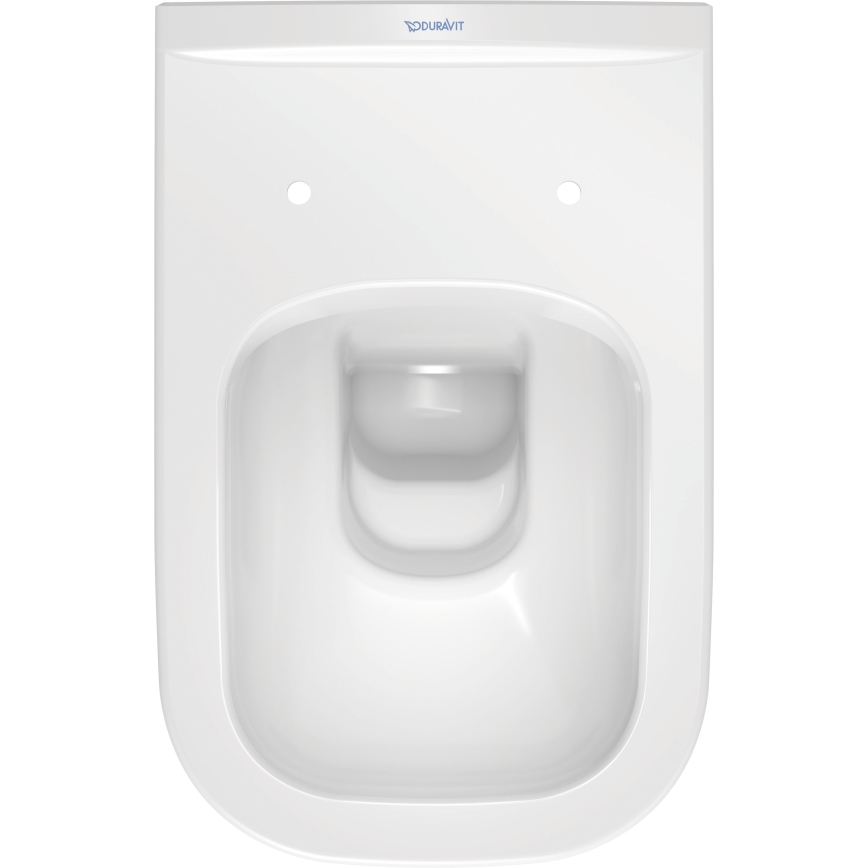 Duravit 25700920002 - Wandhängendes Rimless-WC D-CODE, Keramik, Hochglanzweiß