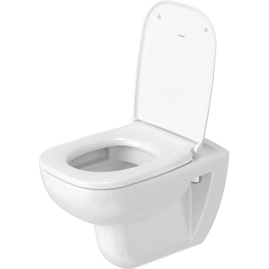 Duravit 25700920002 - Wandhängendes Rimless-WC D-CODE, Keramik, Hochglanzweiß