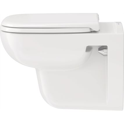 Duravit 25700920002 - Wandhängendes Rimless-WC D-CODE, Keramik, Hochglanzweiß