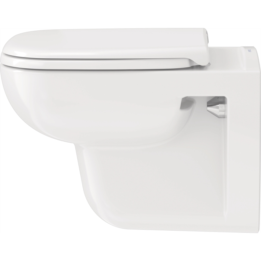 Duravit 25700920002 - Wandhängendes Rimless-WC D-CODE, Keramik, Hochglanzweiß