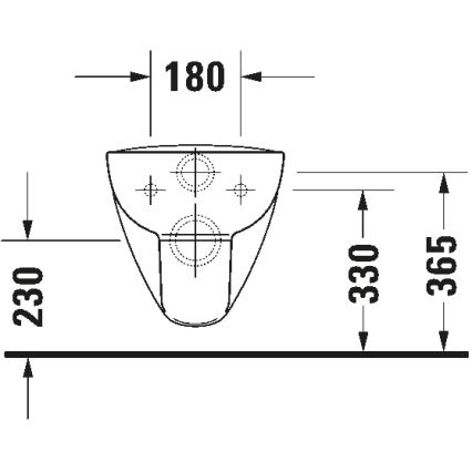 Duravit 25700920002 - WC sospeso senza brida D-CODE ceramica/bianco lucido