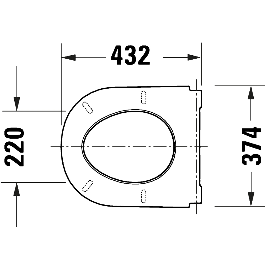 Duravit 28210000 - Sedile per WC D-CODE 37,4x43,3 cm bianco