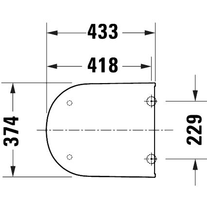 Duravit 28210000 - WC-Sitz D-CODE 37,4x43,3 cm weiß