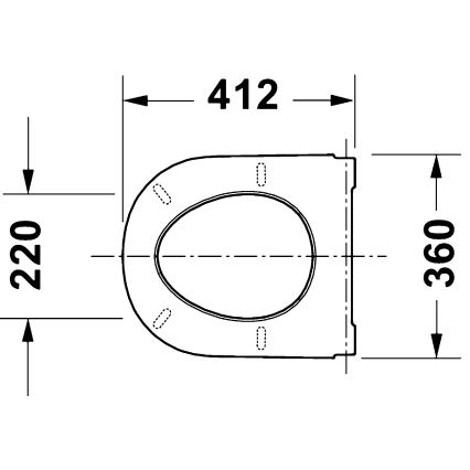 Duravit 28310000 - Sedile per WC D-CODE 37,4x42 cm, bianco