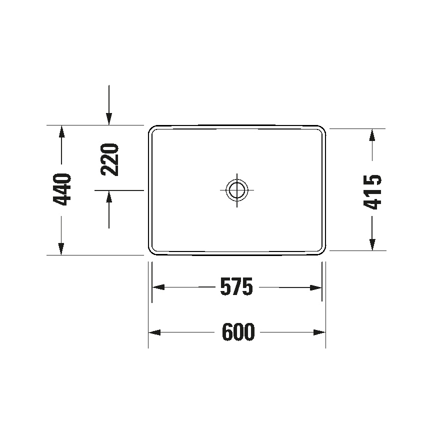 Duravit 358600079 - Lavabo da incasso D-NEO 60x44 cm ceramica/bianco lucido