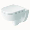 Duravit 45130900B2 - WC suspendu sans rebord avec abattant à fermeture douce D-CODE céramique/blanc brillant