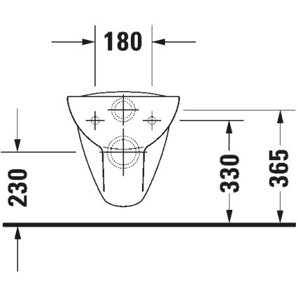 Duravit 45351900A1 - Wandhängendes WC D-CODE mit WC-Sitz, Keramik / glänzend weiß