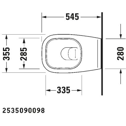 Duravit 45351900A1 - WC sospeso con sedile D-CODE ceramica/bianco lucido
