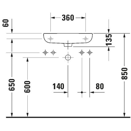 Duravit 7065000092 - Lavabo sospeso D-CODE 50x22 cm ceramica/bianco lucido