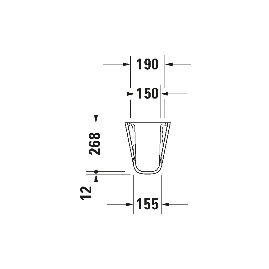Duravit 8571800002 - Cache-siphon D-CODE 30x26,8 cm céramique/blanc brillant
