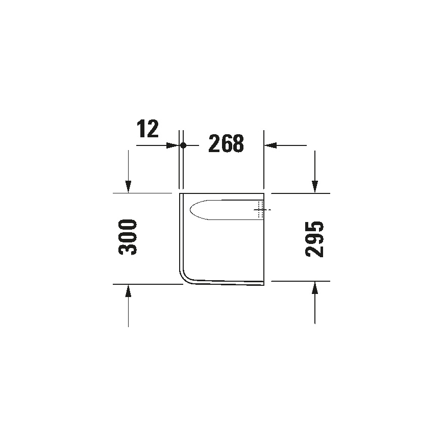 Duravit 8571800002 - Cache-siphon D-CODE 30x26,8 cm céramique/blanc brillant