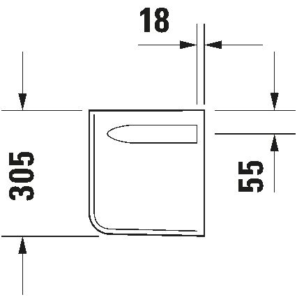Duravit 8571800002 - Cache-siphon D-CODE 30x26,8 cm céramique/blanc brillant
