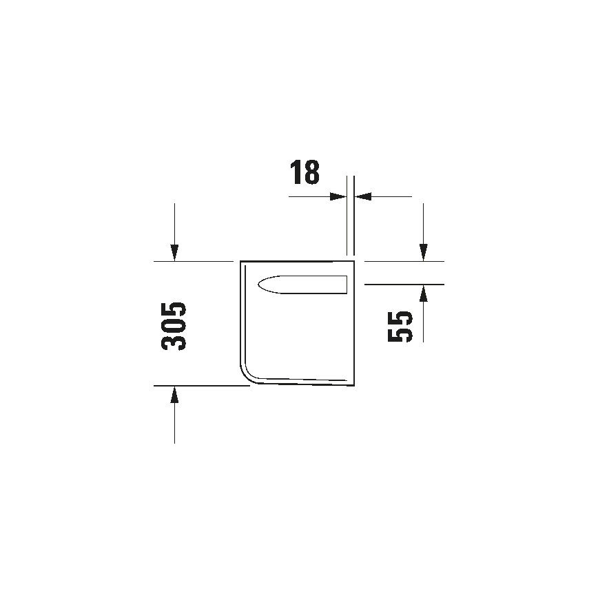 Duravit 8571800002 - Cache-siphon D-CODE 30x26,8 cm céramique/blanc brillant