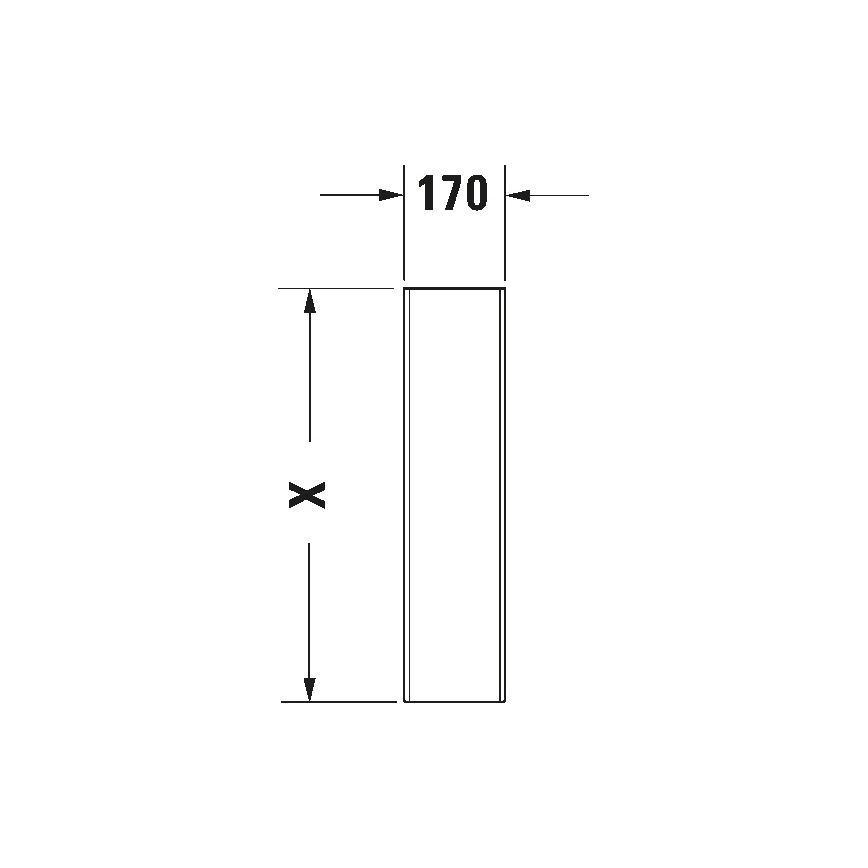 Duravit 8632700002 - Cache-siphon D-CODE 70,5x19 cm céramique/blanc brillant