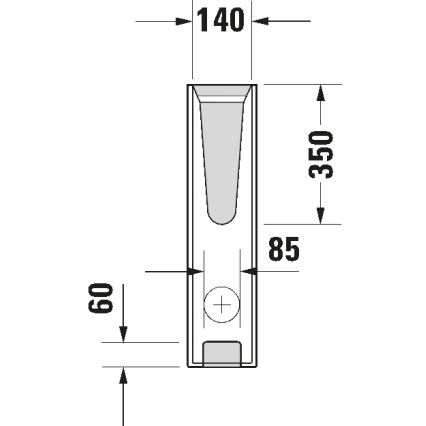Duravit 8632700002 - Copertura per sifone D-CODE 70,5x19 cm ceramica/bianco lucido