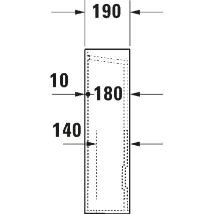 Duravit 8632700002 - Copertura per sifone D-CODE 70,5x19 cm ceramica/bianco lucido