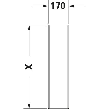 Duravit 8632700002 - Copertura per sifone D-CODE 70,5x19 cm ceramica/bianco lucido