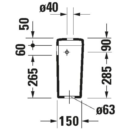 Duravit 927000004 - Citerne de chasse pour WC D-CODE 6/3 l céramique/blanc