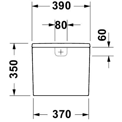 Duravit 9530000852 - Cassetta di risciacquo per WC D-CODE 4,5/3 l ceramica/bianco