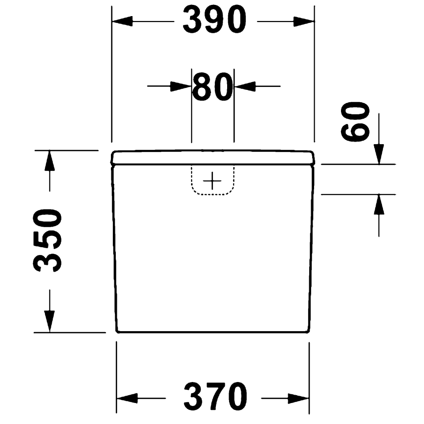 Duravit 9530000852 - Spülkasten für WC D-CODE 4,5/3l Keramik/weiß