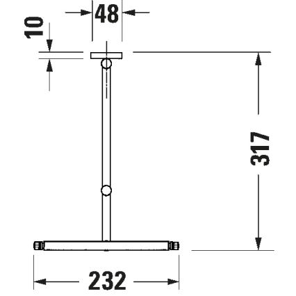 Duravit 99121000 - Specchio cosmetico da parete D-CODE, cromo lucido