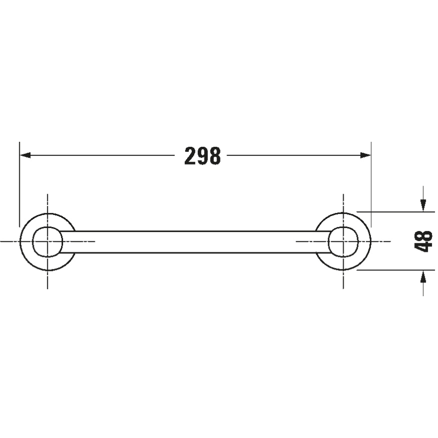 Duravit 99144600 - Badewannengriff D-CODE 28,4 cm matt schwarz