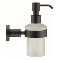 Duravit 99164600 - Dispenser da parete per sapone D-CODE 390 ml, vetro opalino/nero opaco