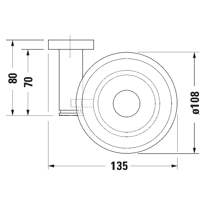 Duravit 99181000 - Portasapone da parete D-CODE destro, cromo lucido