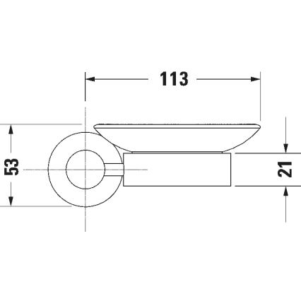 Duravit 99181000 - Wandseifenschale D-CODE, rechts, Hochglanz-Chrom