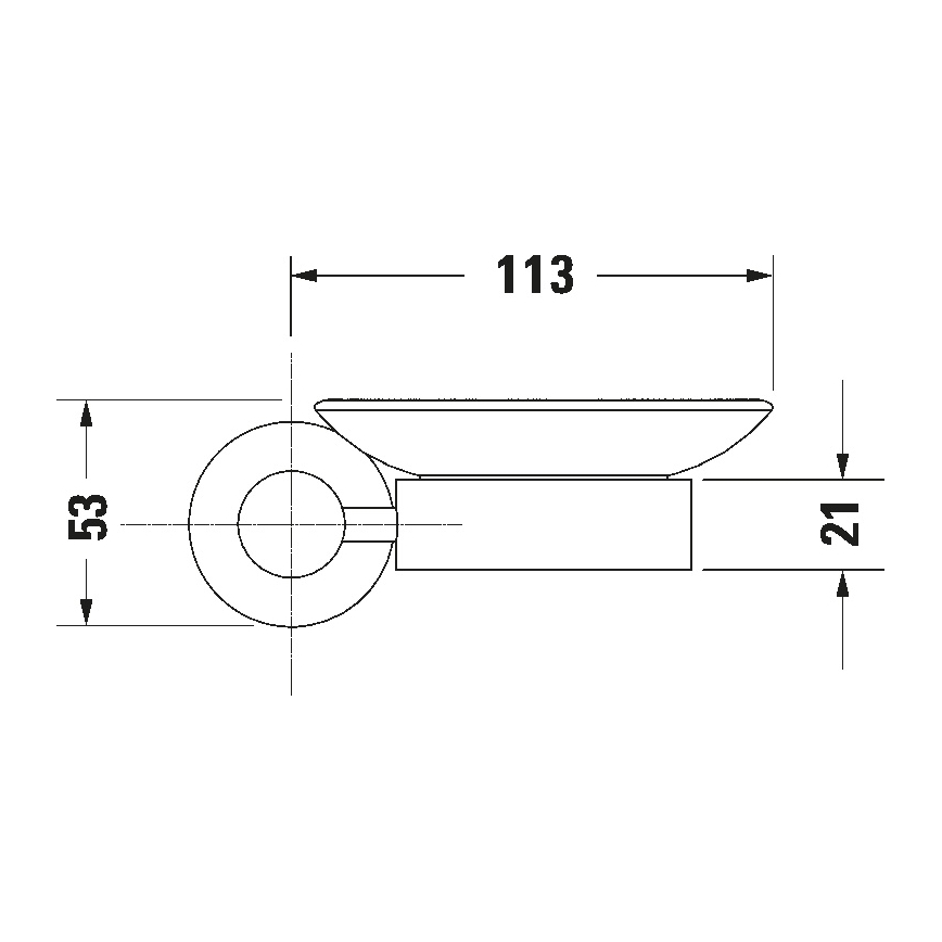 Duravit 99181000 - Wandseifenschale D-CODE, rechts, Hochglanz-Chrom