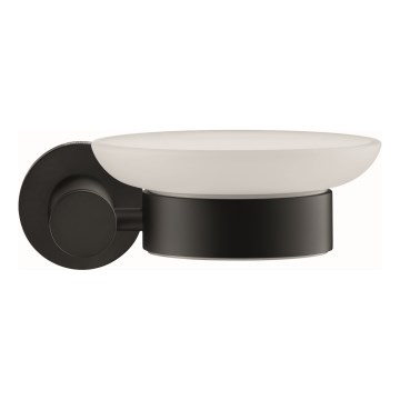 Duravit 99184600 - Portasapone da parete D-CODE destro, nero opaco