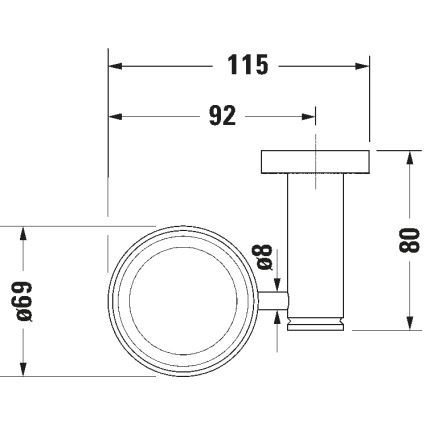 Duravit 99191000 - Portaspazzolini da parete D-CODE, lato sinistro, cromo lucido
