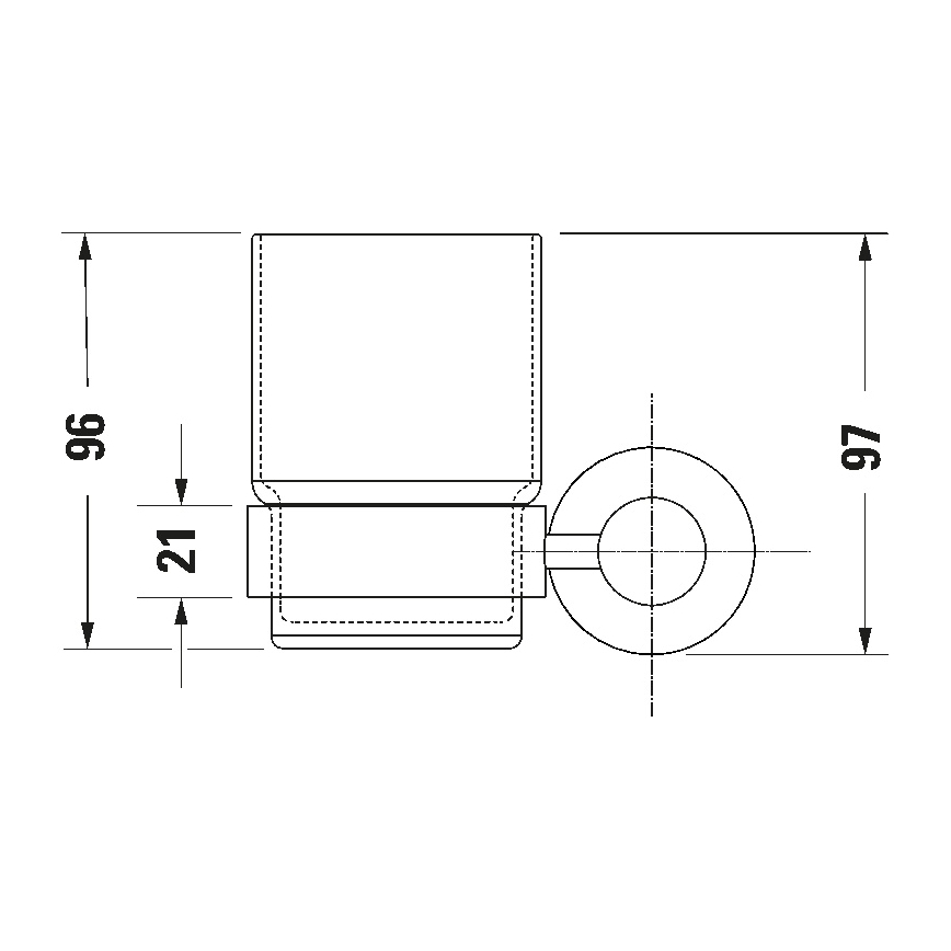 Duravit 99191000 - Wandhalter für Zahnbürsten D-CODE, links, glänzender Chrom