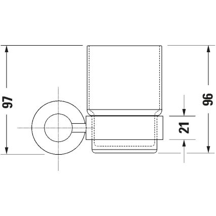 Duravit 99201000 - Porta spazzolini da parete D-CODE, destra, cromo lucido
