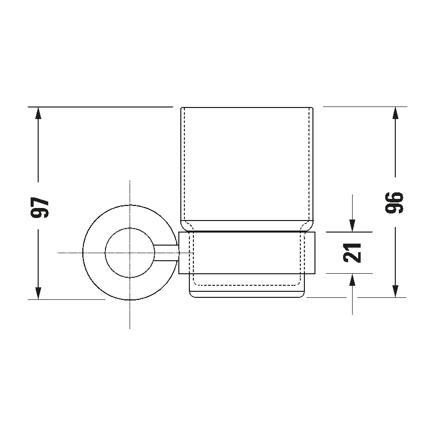 Duravit 99201000 - Porta spazzolini da parete D-CODE, destra, cromo lucido