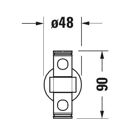 Duravit 99221000 - D-CODE Wand-Handtuchhalter, 44,7 cm, Glanzchrom