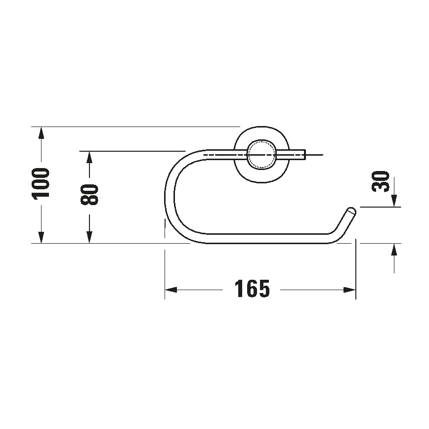 Duravit 99261000 - Portarotolo per carta igienica D-CODE cromo lucido