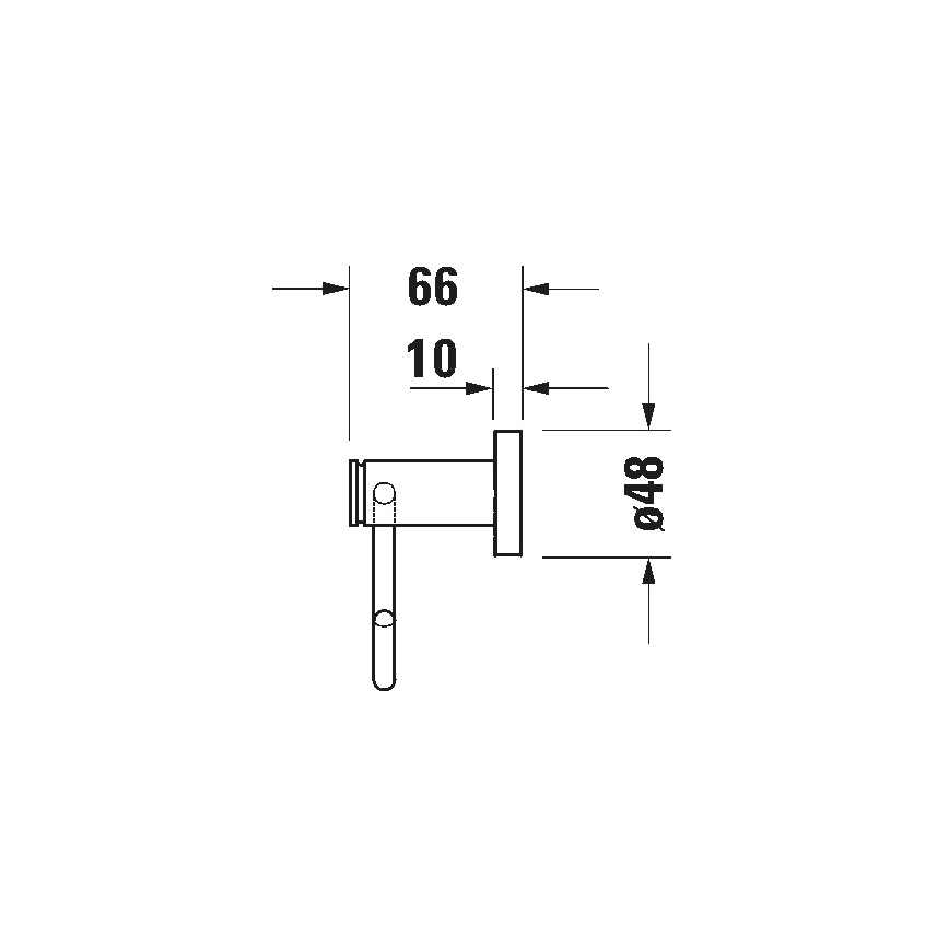 Duravit 99261000 - Porte-rouleau de papier toilette D-CODE chromé brillant