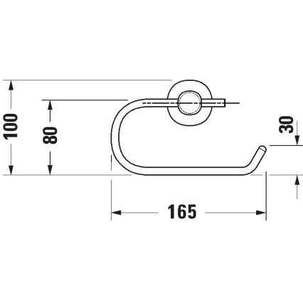 Duravit 99264600 - Porte-rouleau de papier toilette D-CODE noir mat