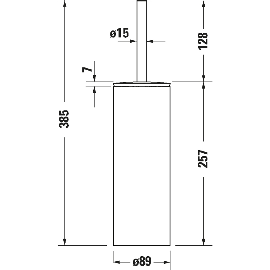 Duravit 99281000 - Freistehende WC-Bürste D-CODE, glänzender Chrom