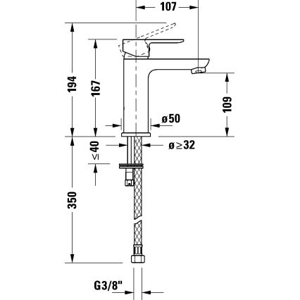 Duravit DC1023002046 - Waschtischarmatur D-CODE matt schwarz