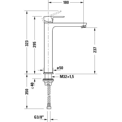 Duravit DC1043002010 - Waschtischarmatur D-CODE, hochglanzverchromt
