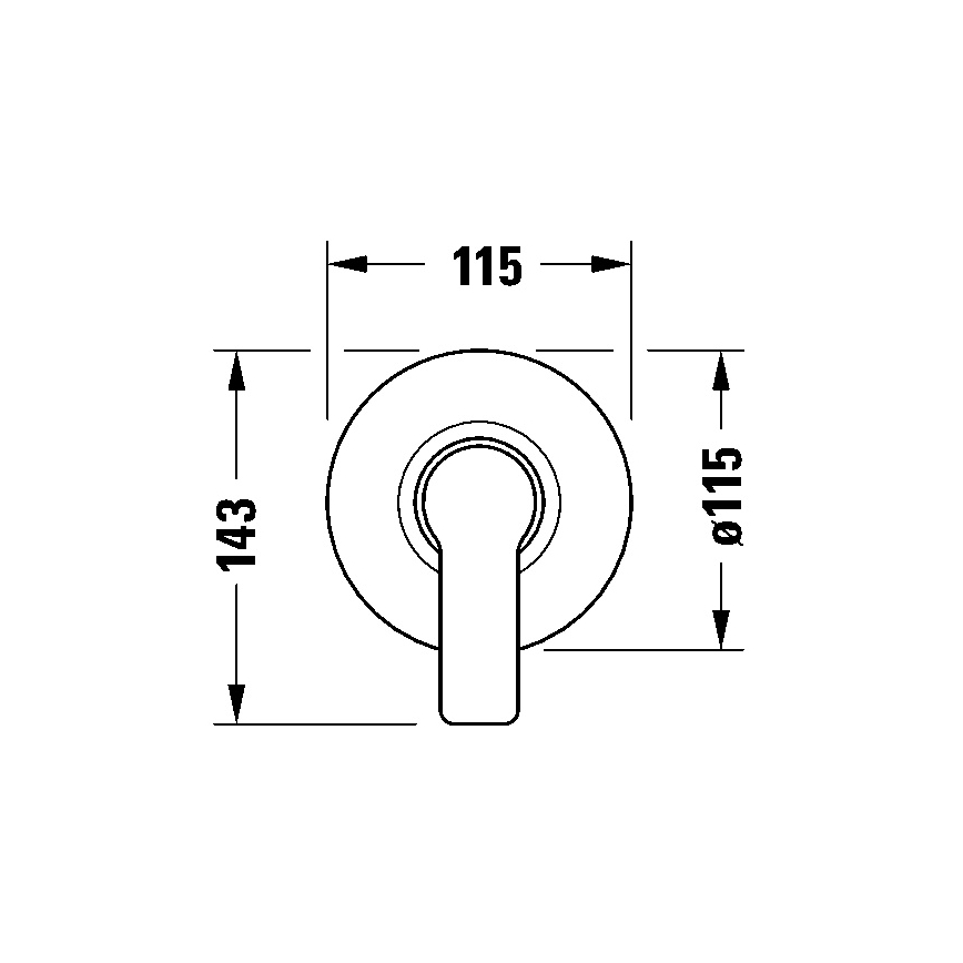 Duravit DC4210007046 - Miscelatore doccia ad incasso D-CODE nero opaco