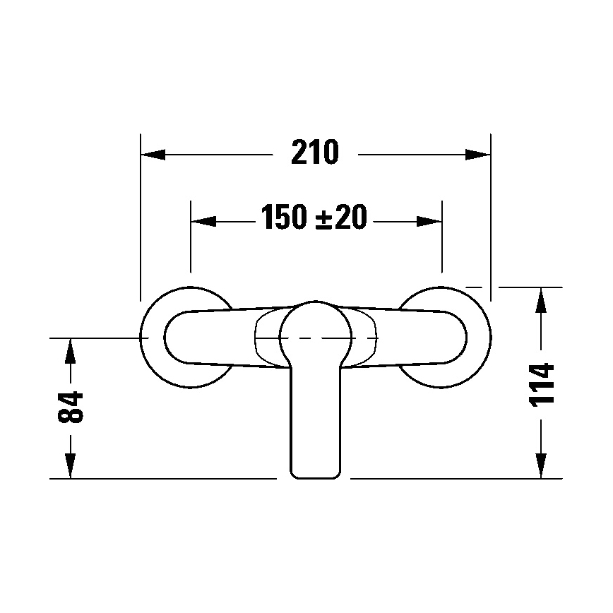 Duravit DC4230001046 - Miscelatore per doccia D-CODE nero opaco